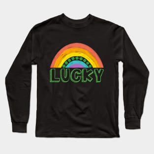 Lucky Rainbow Patrick's Day Long Sleeve T-Shirt